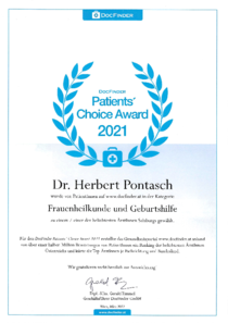 Wie auch in den Vorjahren, sind wir nun auch für 2021 von Ihnen durch zahlreiche positive Bewertungen ganz vorne mit dabei. Wir freuen uns über Ihr Vertrauen!  Ihr Dr. Herbert Pontasch und sein Praxisteam.